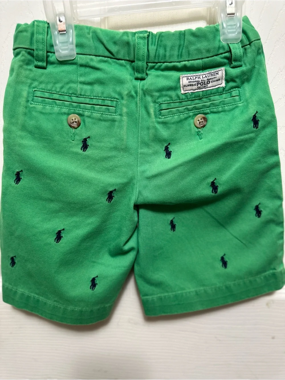 Polo Ralph Lauren  boys classic Green Chino Short size 5